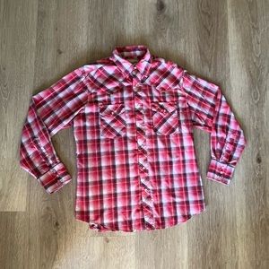 Vintage Wrangler Plaid Pearl Button Up